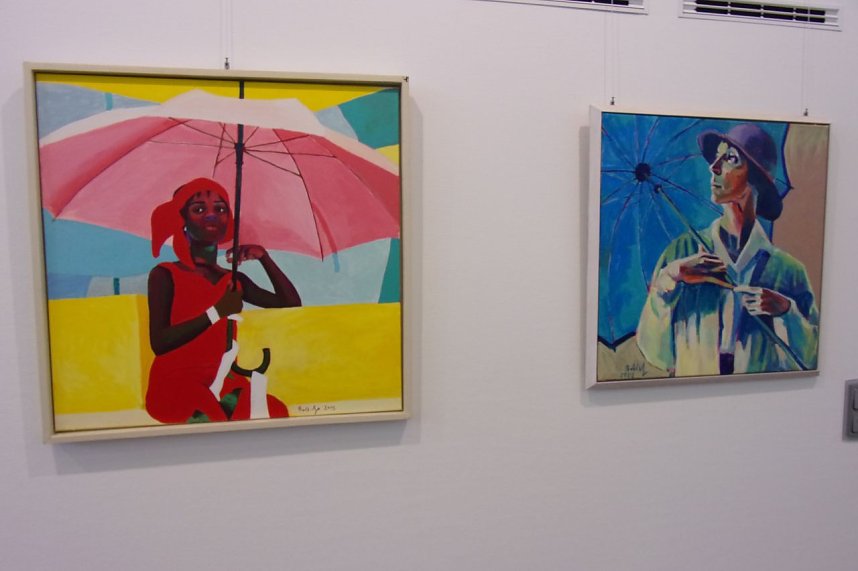 Vernissage in der Kreissparkasse - 30 Acrylbilder von Lutz Bolldorf sind derzeit zu sehen