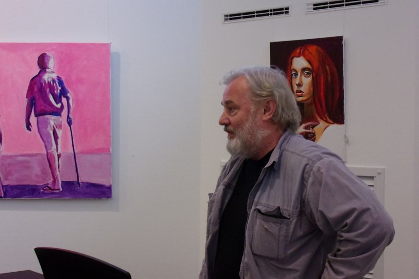 Vernissage in der Kreissparkasse - 30 Acrylbilder von Lutz Bolldorf sind derzeit zu sehen