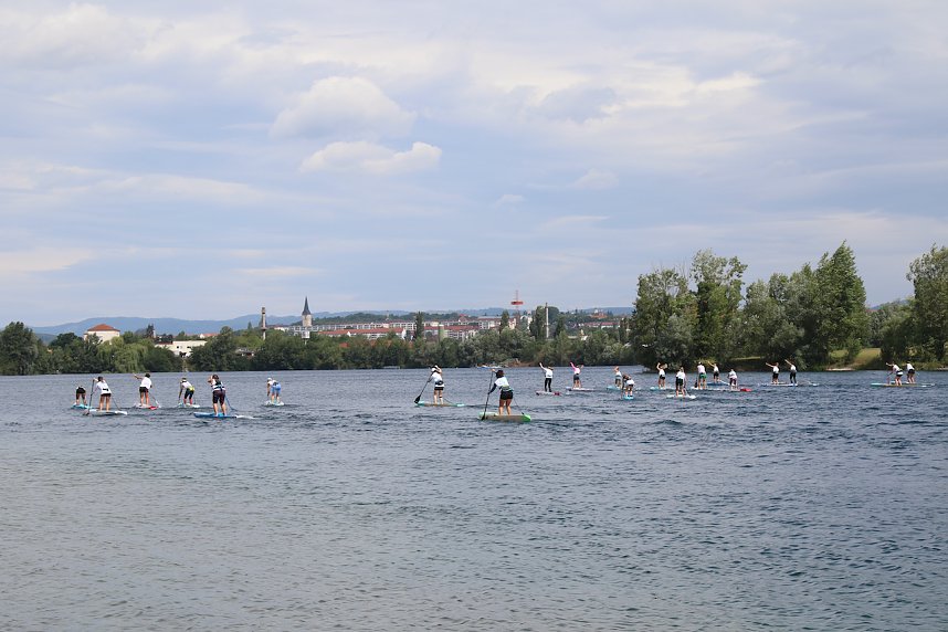 Grand Slam auf dem Wasser: beim EVN Sup Cup traf sich heute wieder die Elite der Stehpaddler auf dem Sundh&auml;user See