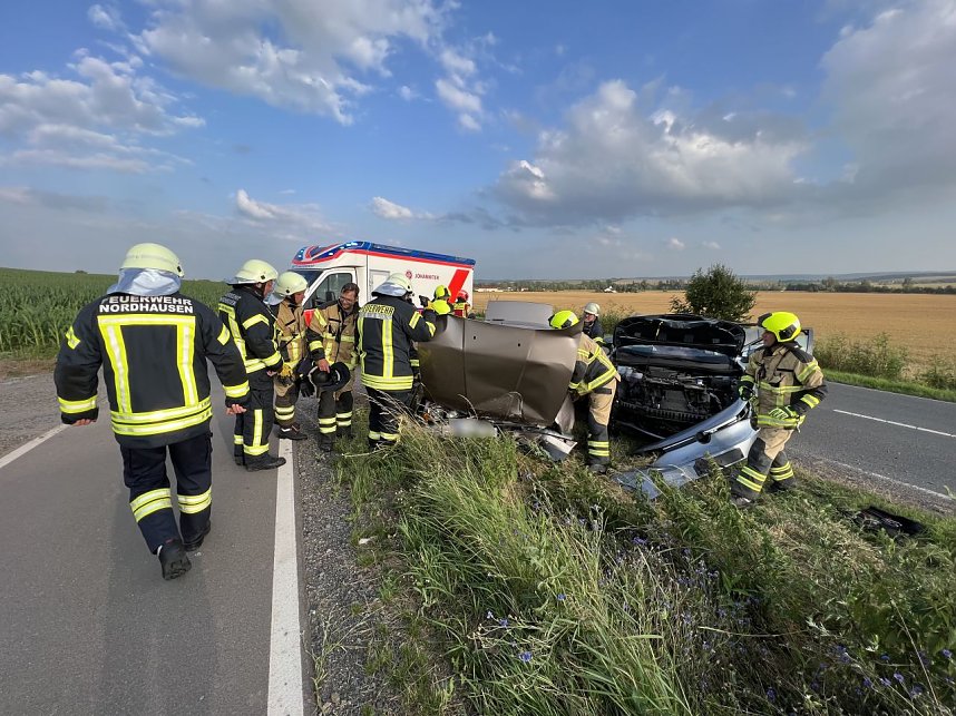 Unfall zwischen Hesserode und Nordhausen