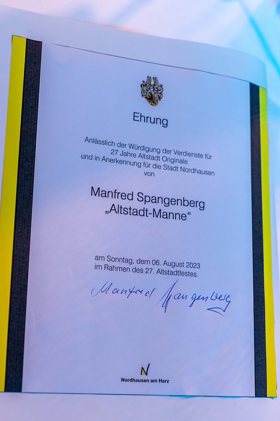 B&uuml;hnenabschied von Manfred Spangenberg