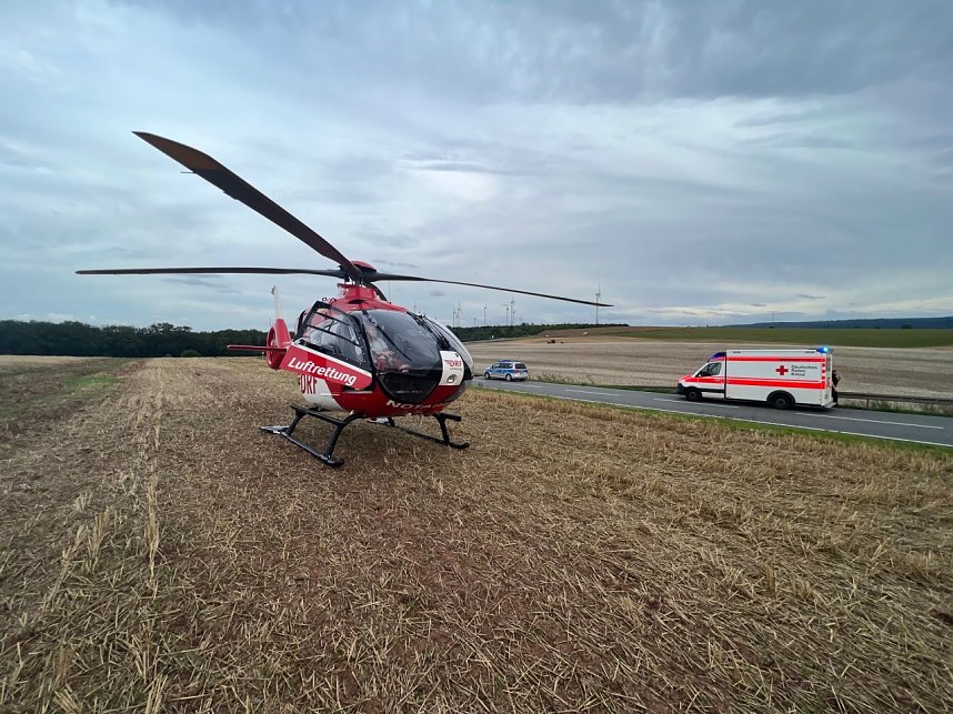 Unfall auf der B4 heute Nachmittag 