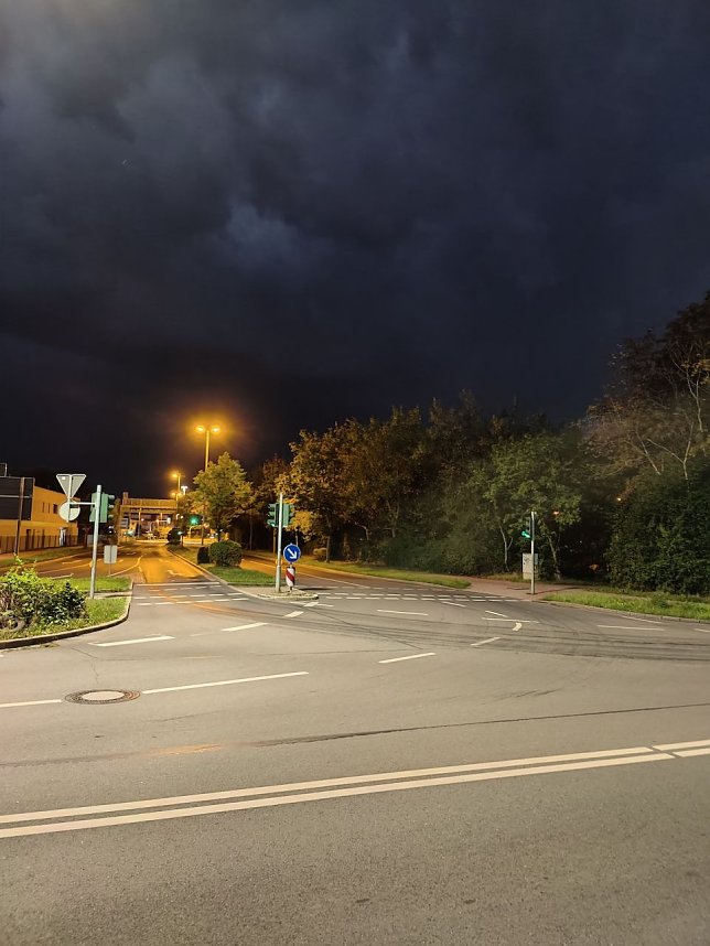 Bedrohlicher Himmel gestern Abend