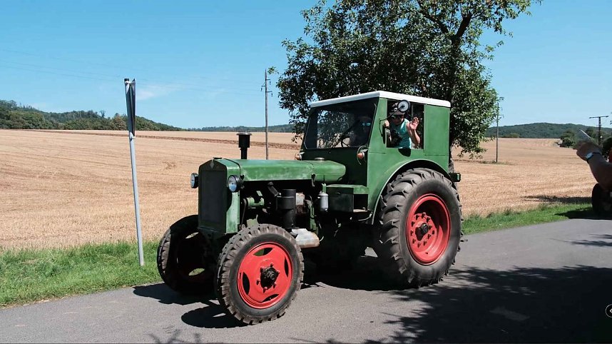 Peter Blei unterwegs auf dem Schleppertreffen in Herrmannsacker