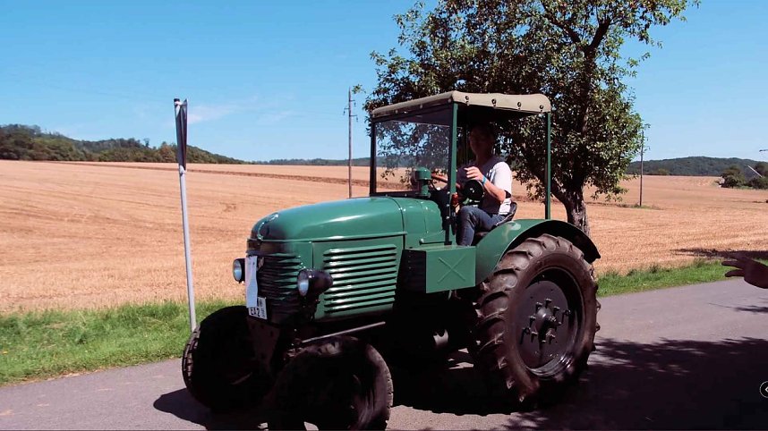 Peter Blei unterwegs auf dem Schleppertreffen in Herrmannsacker