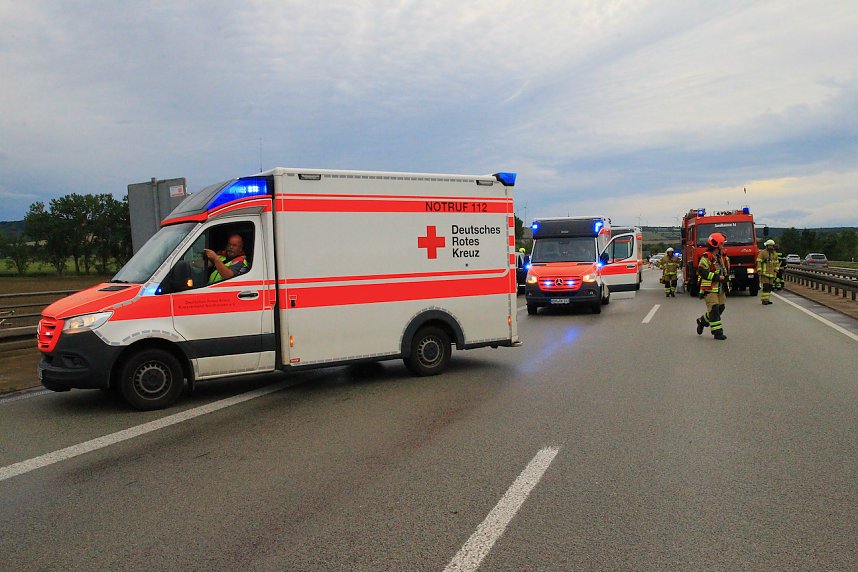 Schwerer Unfall auf der A38