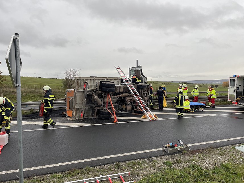 Unfall auf dem Autobahnzubringer