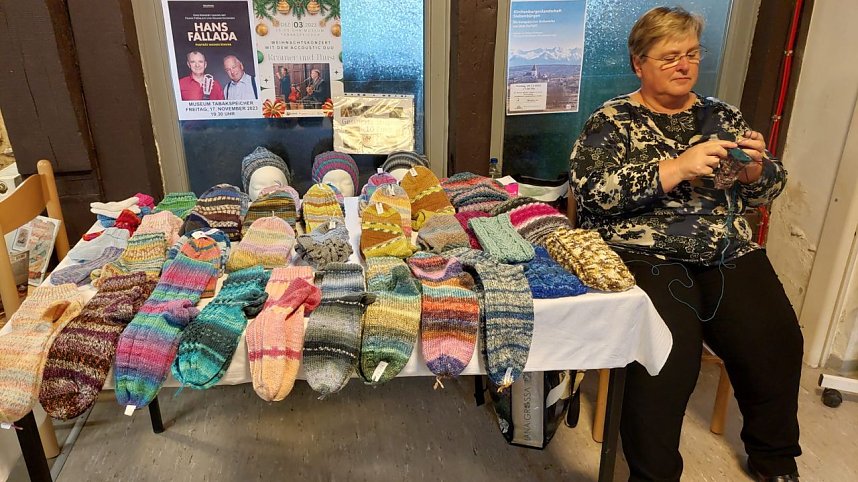 Im Tabakspeicher wird heute und morgen gesponnen, gefaltet oder gestrickt.