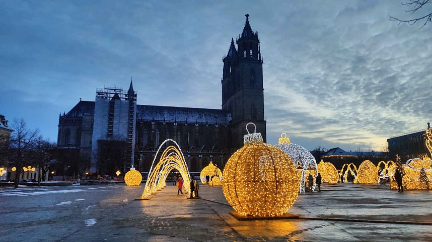 Peter Blei unterwegs in Magdeburg