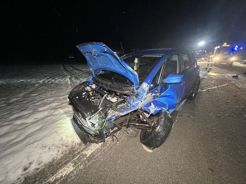 Gl&auml;tteunfall vor Wolkramshausen