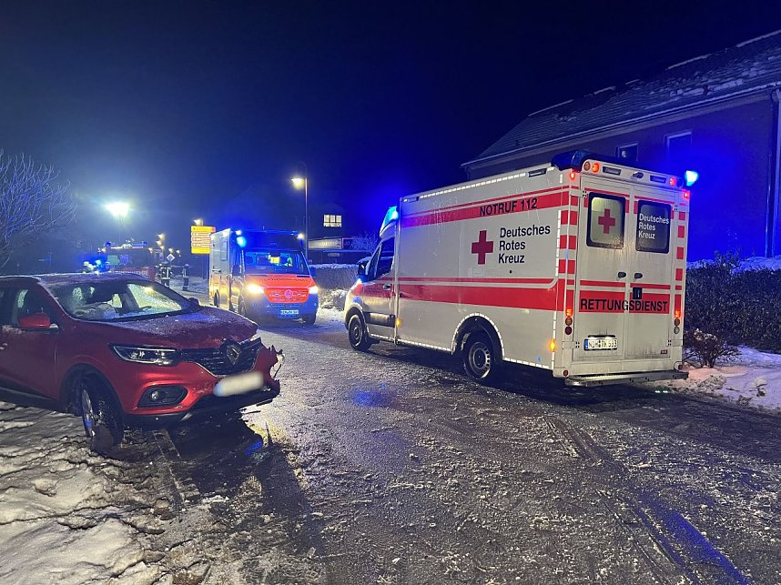 Gl&auml;tteunfall vor Wolkramshausen