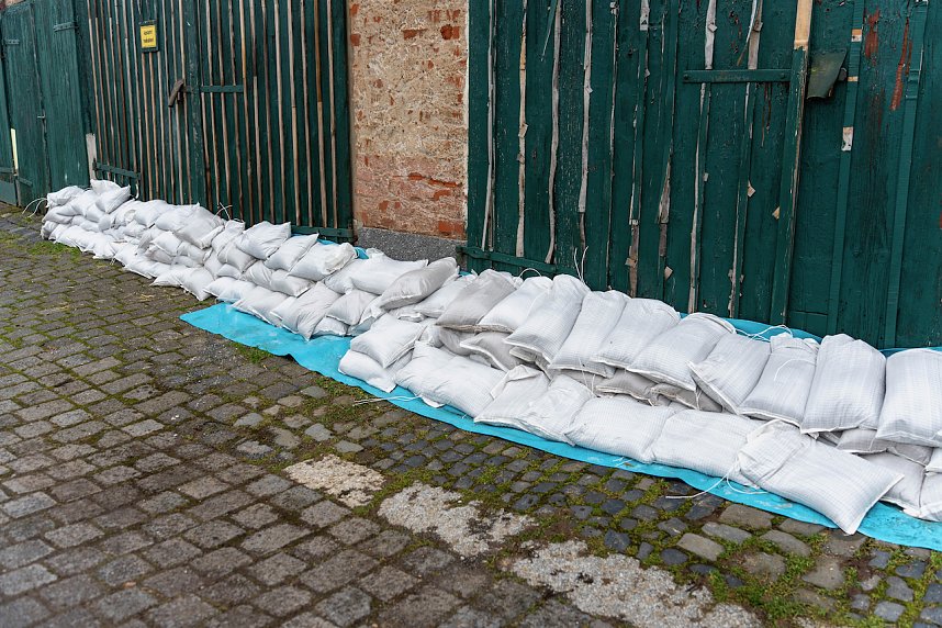 Hochwasserabwehr in Sundhausen
