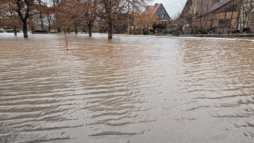 Wassermassen in Windehausen, Dezember 2023