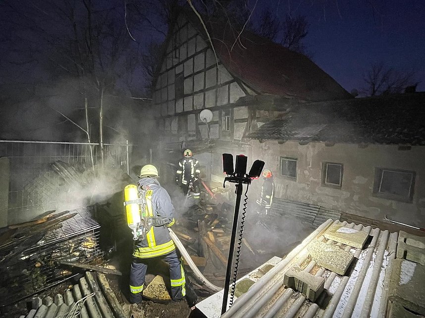 Schuppenbrand in Heringen