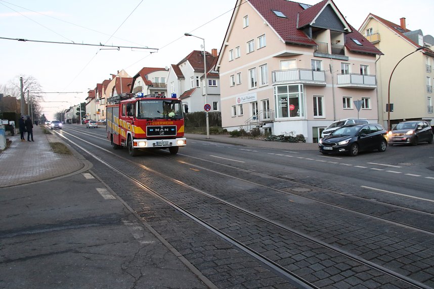 Einsatz in der Leimbacher Stra&szlig;e