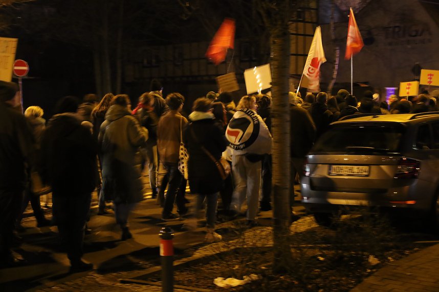Demonstrationszug durch die Nordh&auml;user Innenstadt