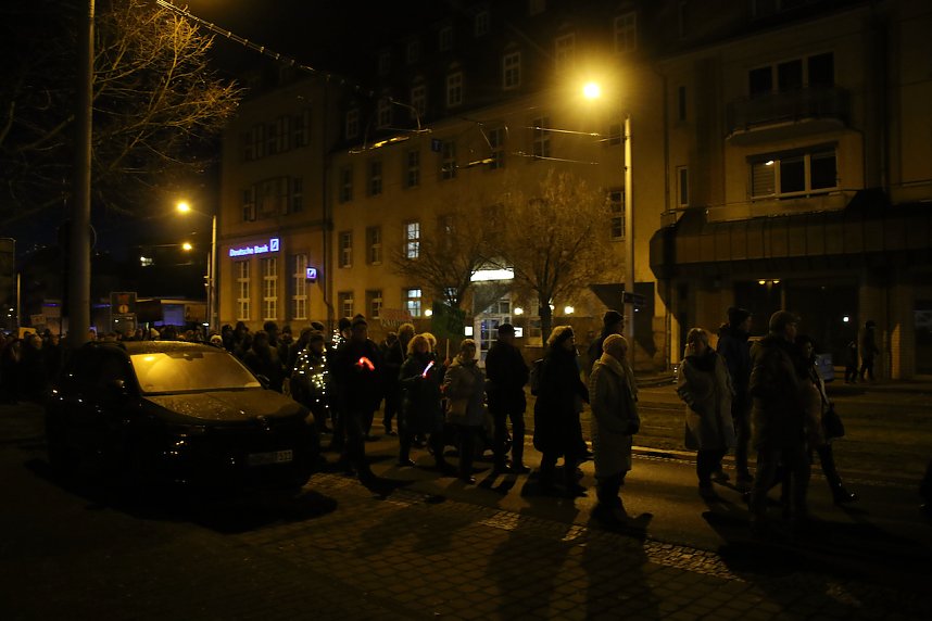 Demonstrationszug durch die Nordh&auml;user Innenstadt
