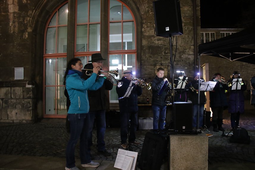 Demonstrationszug durch die Nordh&auml;user Innenstadt