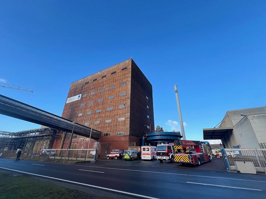 Brand eines Radladers in Bleicherode