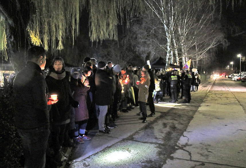 Gegenprotest zur AfD Veranstaltung in Sundhausen