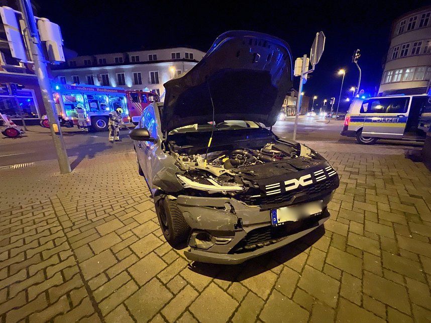 Unfall auf der Freiherr von Stein Stra&szlig;e