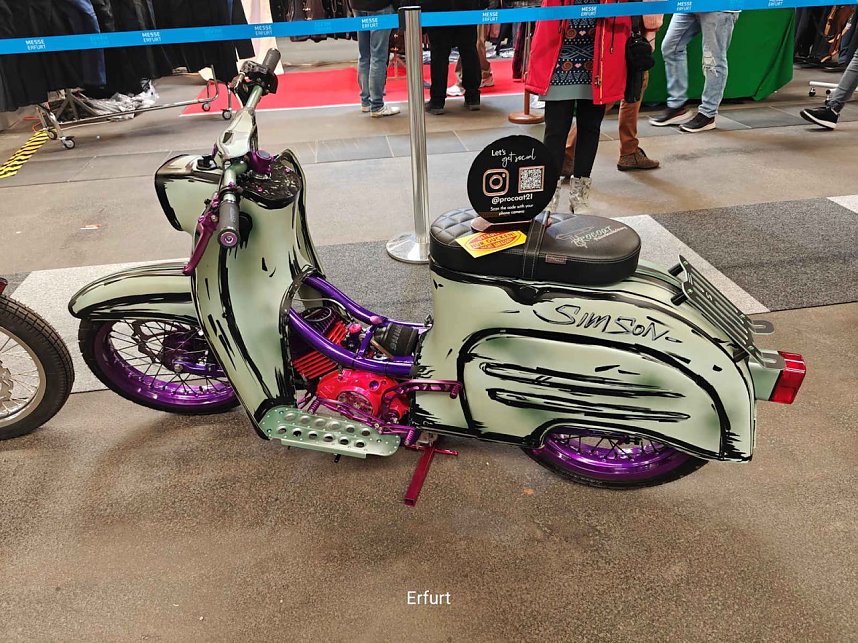 Peter Blei unterwegs auf der Motorradmesse