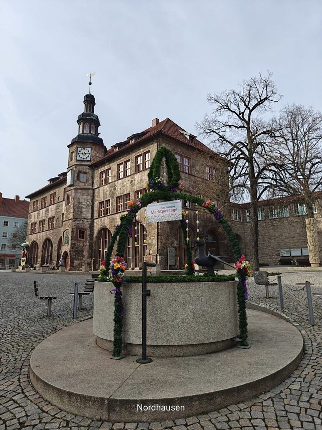Geschm&uuml;ckte Brunnen in Nordhausen