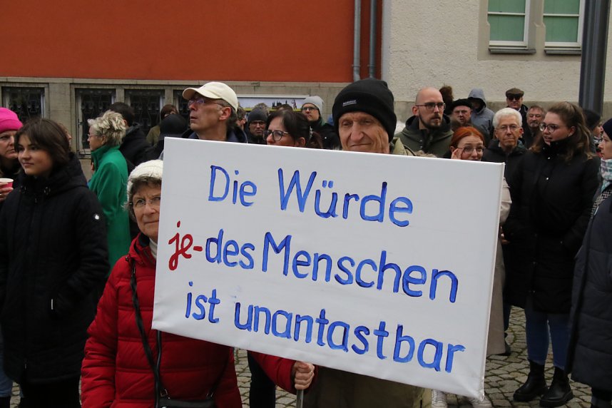 Demonstrationszug durch die Nordh&auml;user Innenstadt