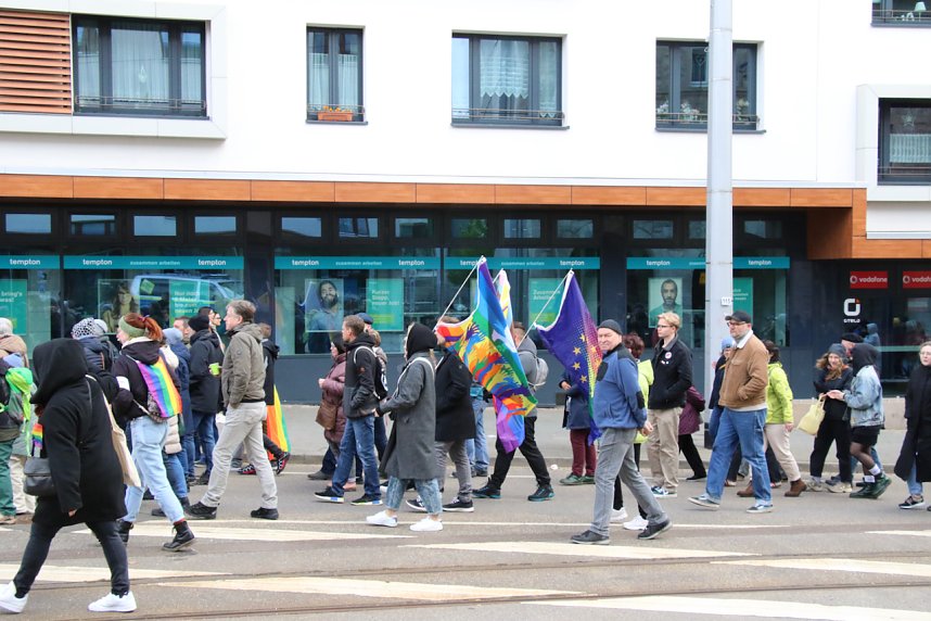 Demonstrationszug durch die Nordh&auml;user Innenstadt