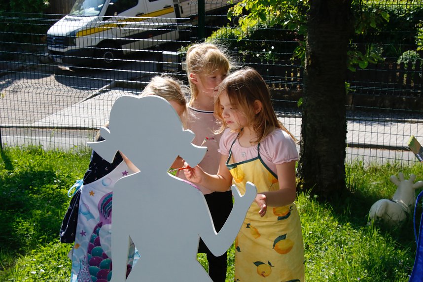 Malaktion im Petersdorfer Kindergarten