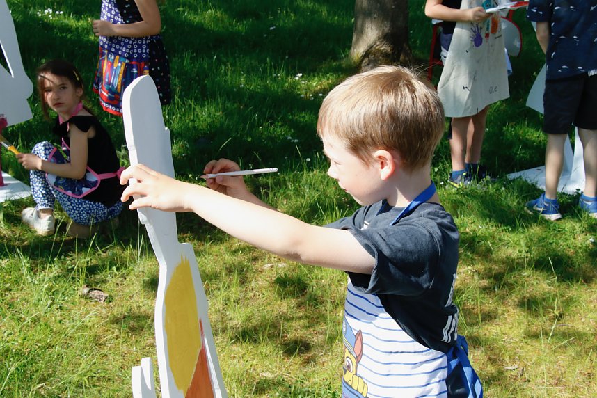 Malaktion im Petersdorfer Kindergarten