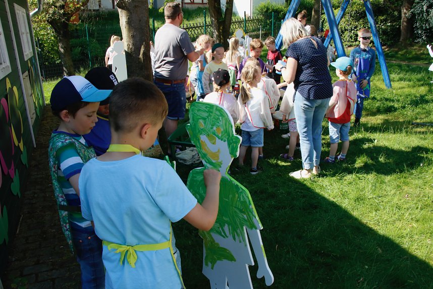 Malaktion im Petersdorfer Kindergarten