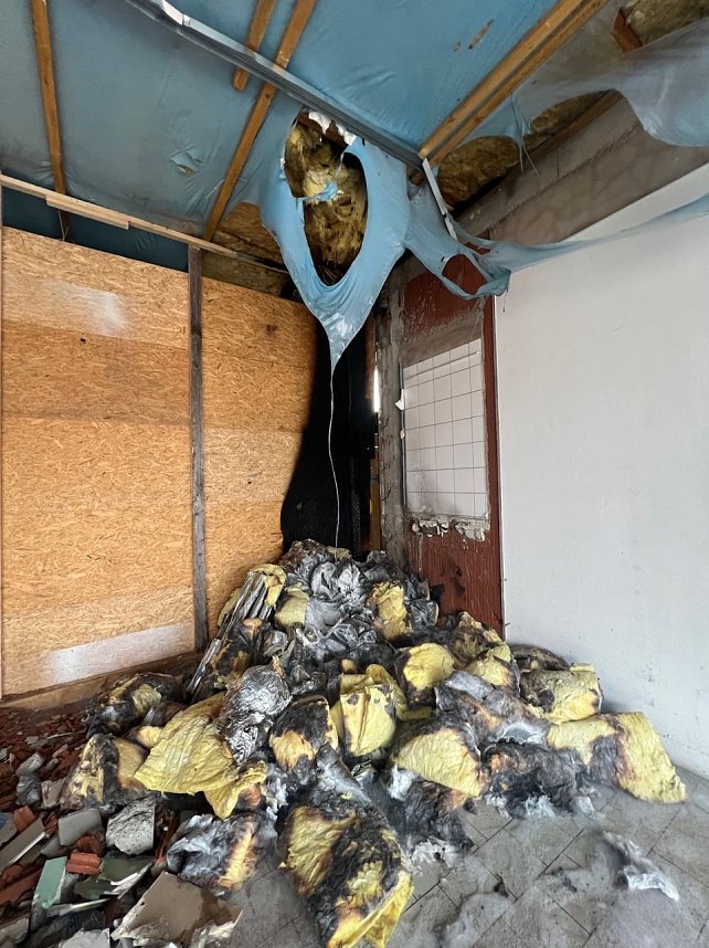 N&auml;chtlicher Brand am Netto-Markt