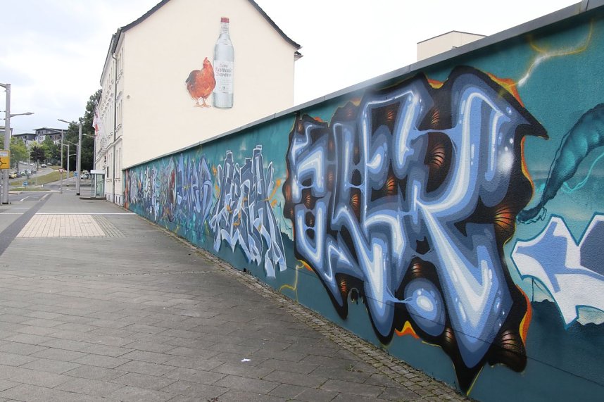 Graffiti an der Nordbrand-Wand