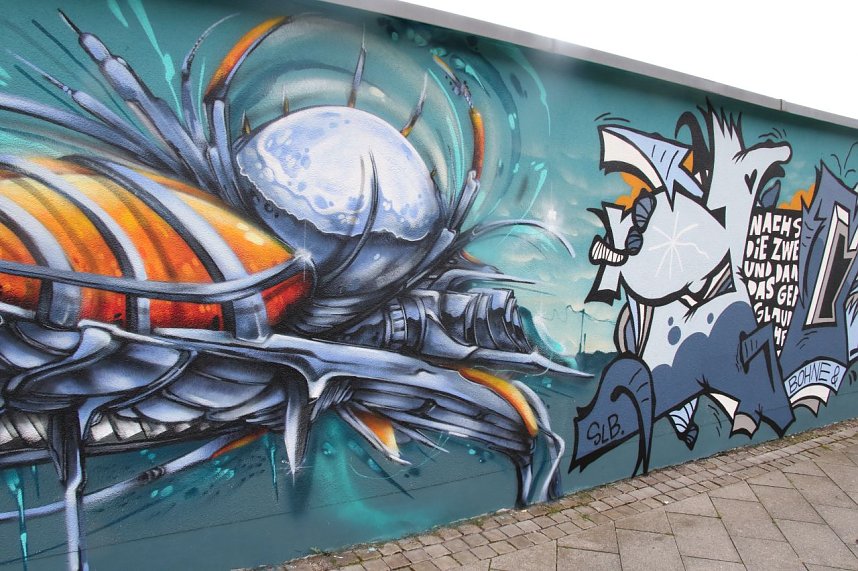 Graffiti an der Nordbrand-Wand