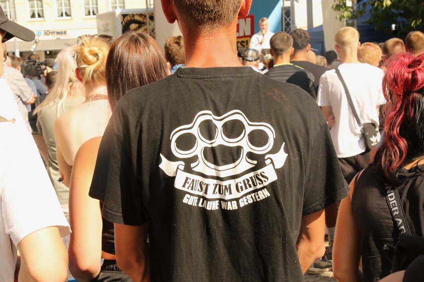 Kundgebund und Protest in Nordhausen - die AfD hatte zum "B&uuml;rgerfest" geladen