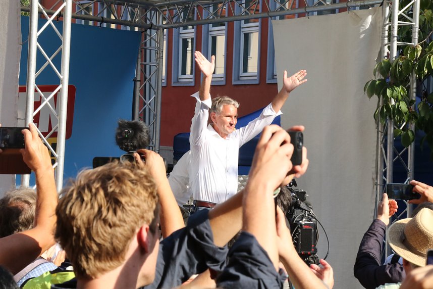 Kundgebund und Protest in Nordhausen - die AfD hatte zum "B&uuml;rgerfest" geladen