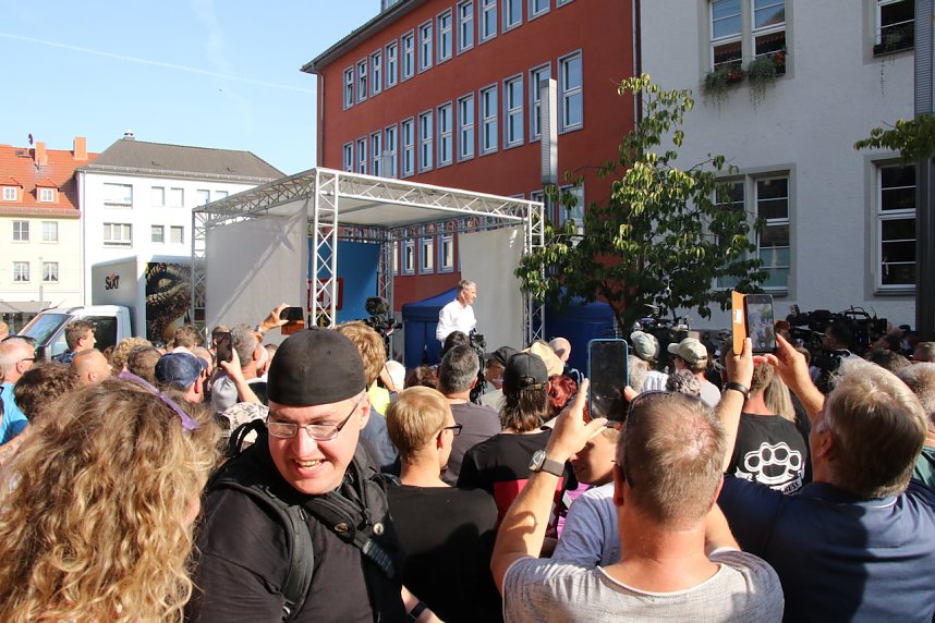 Kundgebund und Protest in Nordhausen - die AfD hatte zum "B&uuml;rgerfest" geladen