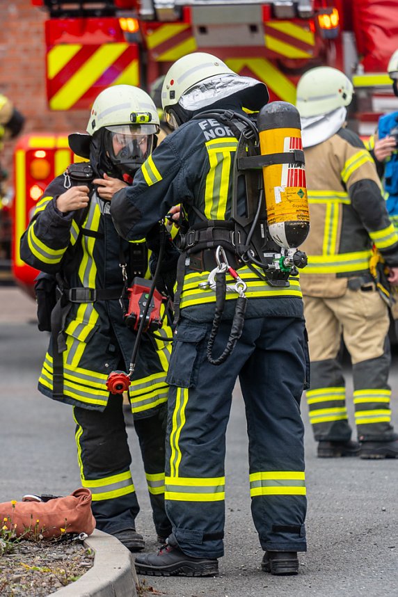 Katastrophen&uuml;bung auf dem Nordbrand-Gel&auml;nde