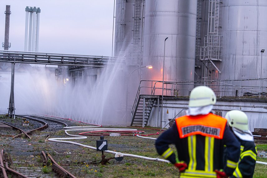 Katastrophen&uuml;bung auf dem Nordbrand-Gel&auml;nde