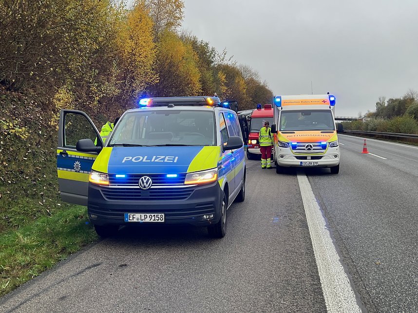 LKW Unfall auf der A38