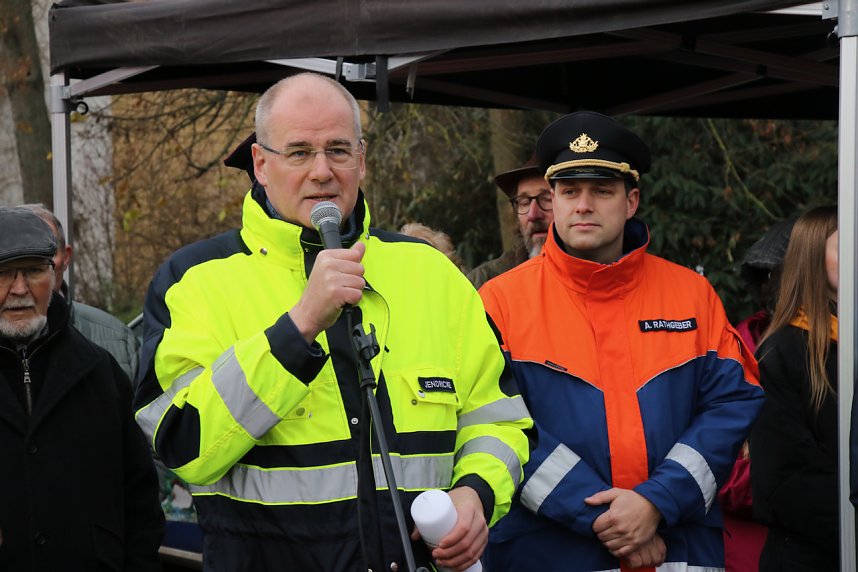 Friedenslichtaktion 2024 auf dem August-Bebel-Platz in Nordhausen