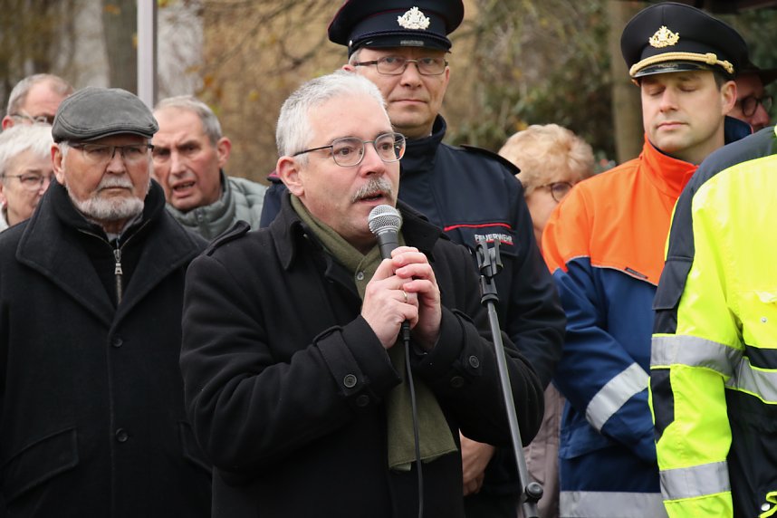 Friedenslichtaktion 2024 auf dem August-Bebel-Platz in Nordhausen