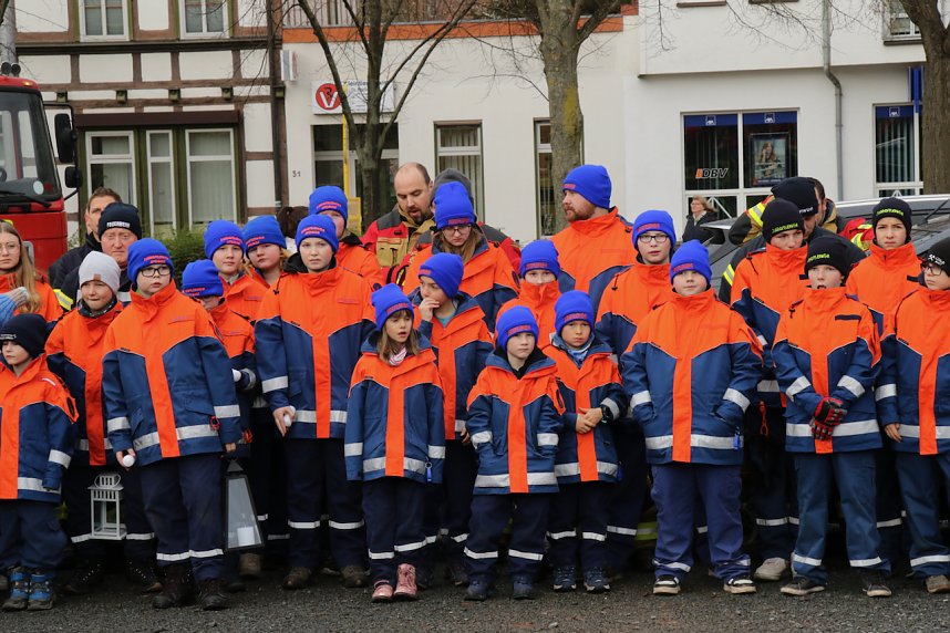 Friedenslichtaktion 2024 auf dem August-Bebel-Platz in Nordhausen