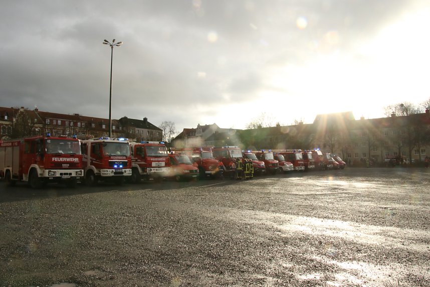 Friedenslichtaktion 2024 auf dem August-Bebel-Platz in Nordhausen