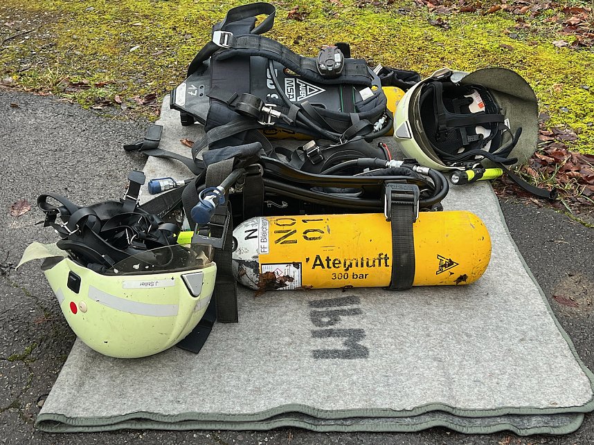 Feuerwehreinsatz auf dem alten Campingplatz bei Hainrode