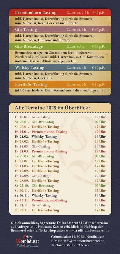 Tasting Termine 2025