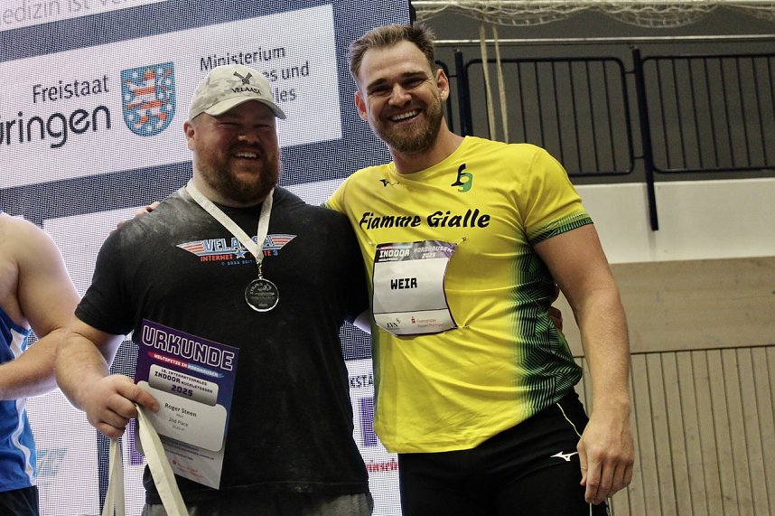 Indoor Kugelsto&szlig;en in der Wiedigsburghalle in Nordhausen