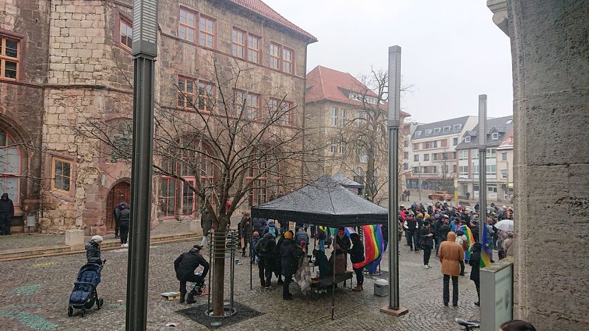 Demokratiefest des B&uuml;ndnisses "Nordhausen Zusammen" auf dem Rathausplatz