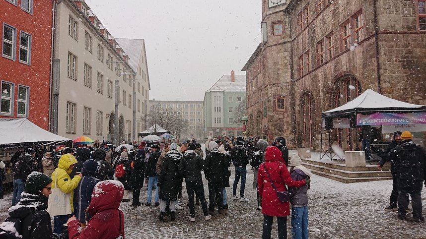 Demokratiefest des B&uuml;ndnisses "Nordhausen Zusammen" auf dem Rathausplatz